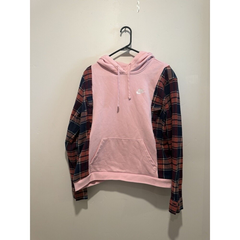 Reworked Upcycle Grunge Oversize Patchwork Ruched  Nike Sweatshirt S/M